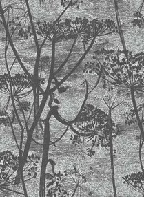 Florale Tapete Cow Parsley Icons von Cole & Son - Charcoal