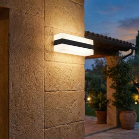 Applique 2xE27 per esterni a Luce Diffusa IP65 Nera - Serie Glow