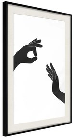 Poster  Language of Gestures I  Cornice Quadri Cornice nera con pass-partout, Larghezza x Altezza Home decor 20x30