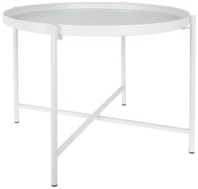 Tavolino da salotto rotondo bianco in metallo ø 50 cm Meseta – Leitmotiv