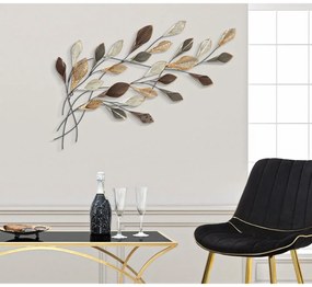 Decorazione murale bianca e marrone, larghezza 46 cm Ramo - Mauro Ferretti