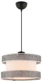 Lampadario a cavo HALO 1xE27/60W/230V crema/grigio