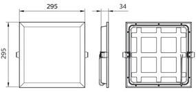 Philips - Luce LED da incasso PROJECTLINE LED/15W/230V 29,5x29,5 cm