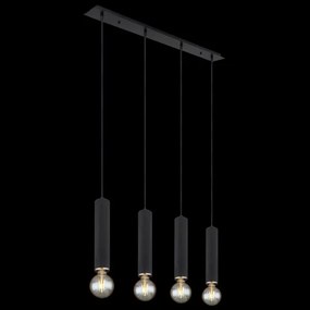 Globo 15499-4H - Lampadario a sospensione con filo MARION 4xE27/60W/230V legno nero