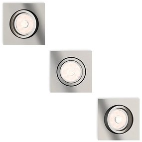 Philips 50403/17/PN - KIT 3x Lampada da incasso MYLIVING DONEGAL 1xGU10/5,5W/230V