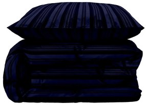 Set copripiumino e federa blu scuro in tessuto damascato per letto singolo/per letto esteso 140x220 cm Noble – Södahl
