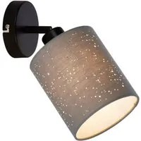 Luce spot grigio 13 cm con lampadina E27 25W