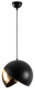 Lampadario nero/color bronzo con paralume in metallo ø 30 cm Pacman – Opviq lights
