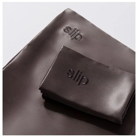 Federa per cuscino in seta 51x76 cm Charcoal – slip