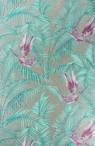 Tapete Sunbird von Osborne & Little - Gold/ Fuchsia/ Jade