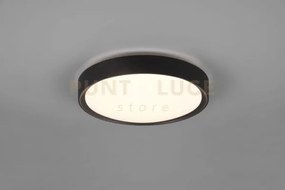 Clarimo h2o plafoniera led 18w 1850lm, 3000k bordo nero opaco ip44 ...