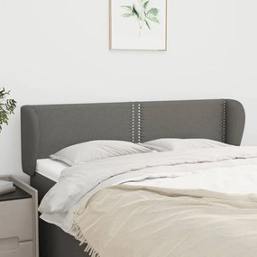Testiera Ad Orecchio Grigio Scuro 147x23x78/88 Cm İn Tessuto /