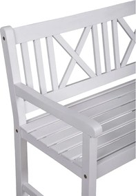 Panchina da giardino in legno bianco Malmö - Garden Pleasure