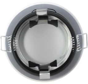 Portafaretto IP65 Tondo da Incasso per GU10 Foro Ø70mm Bianco