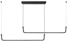 Lampadario LED a sospensione con filo LED/24W/230V 4000K nero