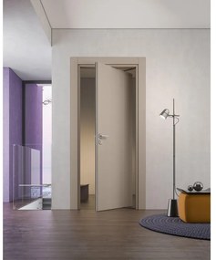 Porta interna rototraslante Capri in legno colore avorio, L 60 x H 210 cm, apertura a destra