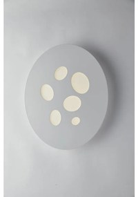 Plafoniera LED neoclassico Olena, bianco 39x cm, luce naturale, 2100 LM