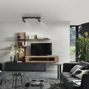 Schöner Wohnen 11793-18 - Faretto LED DANTE 2xGU10/10W+LED/7,2W nero