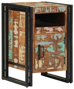 Comodino 40x40x59 Cm İn Legno Massello Di Recupero /