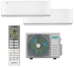Condizionatore a muro multisplit inverter dual HISENSE ENERGY PRO X  9+9 9K 9K classe raffreddamento A++, classe di riscaldamento A+, bianco
