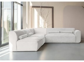 Divano angolare componibile color crema (con penisola a sinistra) Flex Felix – Miuform