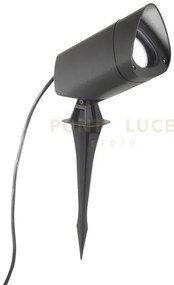 Ges742- faro proiettore in alluminio 1 luce attacco gu10 ip65 grigi...