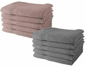 Set di asciugamani TODAY Grigio 10 Pezzi 70 x 130 cm