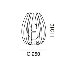 Fabas Luce 3677-34-225 - Lampada da tavolo CAMP 1xE27/40W/230V oro