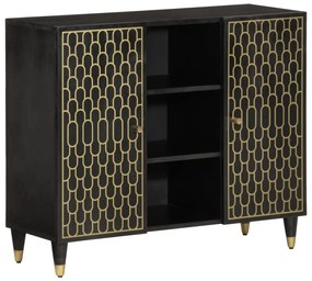 Credenza 90x33x75 cm in legno massello di mango