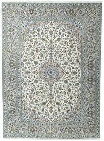 Kashan Tappeto 350x250 Beige (Iran) Annodato A Mano
