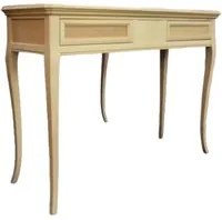 Consolle classica 2 cassetti intarsiata legno grezzo l.110 p.38 h.80 - Mobili 2G