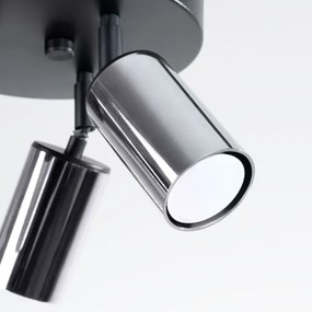 Sollux SL.1369 - Faretto WINX 3xGU10/10W/230V nero/cromo