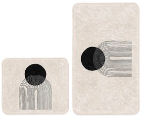 Tappeti da bagno beige in set da 2 100x60 cm - Minimalist Home World