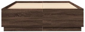Giroletto luci led rovere marrone 140x200 cm legno multistrato