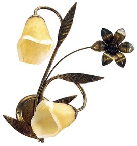 Applique rustico Applique rustico Alga bronzo bronzo 1X E14