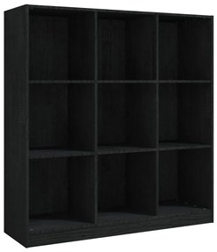 Libreria/Divisorio Nero 104x33,5x110 cm in Massello di Pino