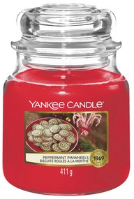 Peppermint Pinwheels candela in giara media Yankee Candle