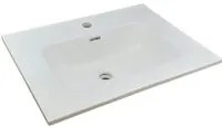 Lavabo da incasso vasca tonda bianco in ceramica 60x46,5 cm