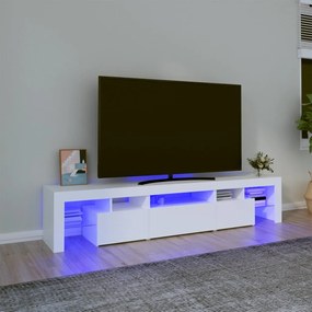 Mobile Porta Tv Con Luci Led Bianco 200x36,5x40 Cm /