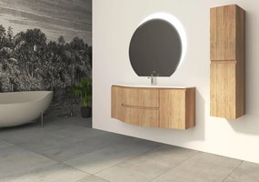 Mobile da bagno sospeso sotto lavabo L 69 x H 55 x P 52 cm marrone laccato opaco, 2 cassetti BADEN HAUS VAGUE
