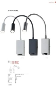 Redo 01-1194 - LED Lampada flessibile piccola HELLO LED/3W/230V nera