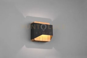 Arino applique led 4,3w 430lm, 3000k bi-emissione legno naturale co...