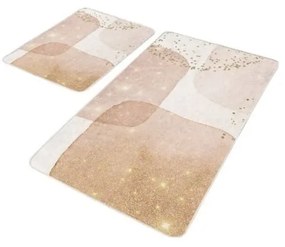 Set di tappetini per il bagno beige in velluto 2 pz 60x100 cm – Mila Home