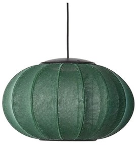 Knit-Wit 45 Oval LED Lampada a Sospensione Tweed Green - Made By Hand