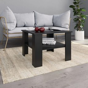 Tavolino Da Salotto Nero 60x60x42 Cm İn Legno Multistrato /