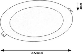 Rabalux 71227 - Lampada LED da incasso SHAUN LED/18W/230V diametro 22 cm nero