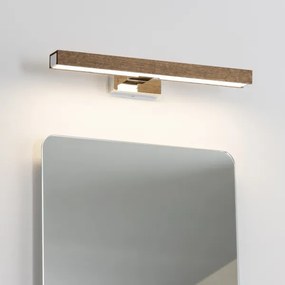 Brilagi-Illuminazione a LED per specchi da bagno WOODY MIRROR LED/8W/230V IP44 quercia/cromo