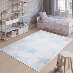 Tappeto per bambini con motivo di stelle blu Šírka: 160 cm | Dĺžka: 230 cm