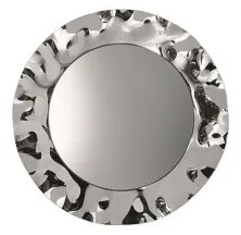 Specchio tondo DANCE con cornice in vetro mosso D90 cm Fumč