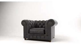 Poltrona in velluto antracite Cambridge - Ropez